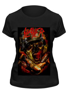 Футболка женская Printio Slayer thrash metal band черная S