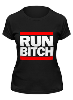 Футболка женская Printio Run bitch черная L