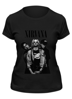 Футболка женская Printio Nirvana group t-shirt черная S