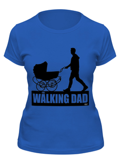 Футболка женская Printio The walking dad синяя M