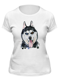 Футболка мужская Printio Хаски белая L