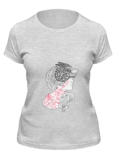 Футболка женская Printio -wolf- серая M