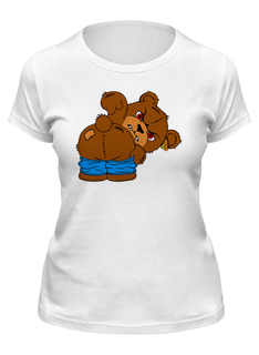 Футболка женская Printio ?happy bear? белая XL
