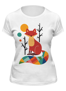 Футболка женская Printio Red fox белая XL