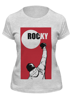 Футболка женская Printio Rocky / рокки серая 2XL