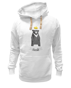 Худи Printio Мишка россия белое 2XL