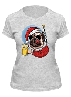 Футболка женская Printio Рождество серая M