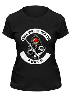 Футболка женская Printio Five finger death punch черная 2XL