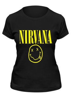 Футболка женская Printio Nirvana черная 2XL