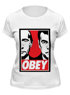 Футболка женская Printio Obey белая M
