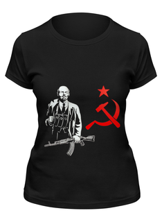 Футболка женская Printio Ленин черная 2XL