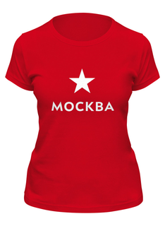 Футболка женская Printio Логотип москвы красная 2XL