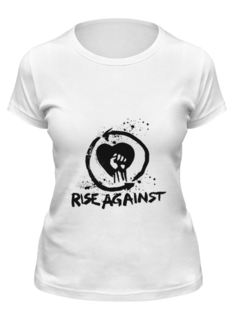 Футболка женская Printio Rise against белая S