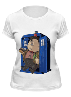 Футболка женская Printio Fat doctor who белая XL