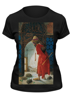 Футболка женская Printio Дрессировщик черепах (картина хамди) черная XL