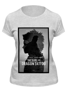 Футболка женская Printio Девушка с татуировкой дракона серая 2XL