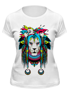 Футболка женская Printio Шаман-лев (ж) белая M