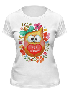 Футболка женская Printio Совенок серая 2XL