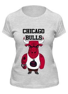 Футболка женская Printio Chicago bulls серая S