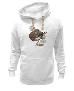 Худи Printio Bear arms белое 3XL