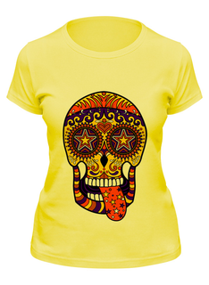 Футболка женская Printio Psyscull желтая 2XL