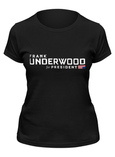 Футболка женская Printio Frank underwood черная S