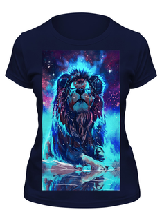 Футболка женская Printio Космос синяя 2XL