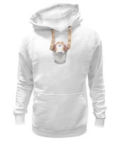 Худи Printio Корги и розы белое 2XL