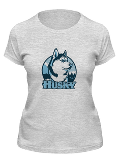 Футболка мужская Printio Хаски серая L