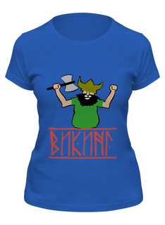 Футболка женская Printio Викинги! вперед! синяя M
