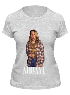 Футболка женская Printio Nirvana kurt cobain серая S