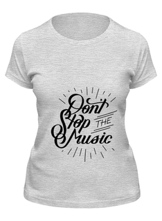 Футболка женская Printio Music серая 2XL