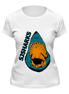 Футболка женская Printio San jose sharks сан-хосе шаркс белая S
