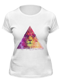 Футболка женская Printio animalswag collection: lion белая S