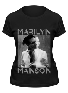 Футболка женская Printio Marilyn manson черная 2XL