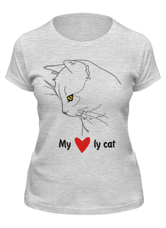 Футболка женская Printio Кошки серая M