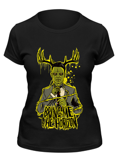 Футболка женская Printio Bring me the horizon черная 2XL