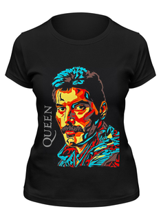 Футболка женская Printio Freddie mercury - queen черная XL