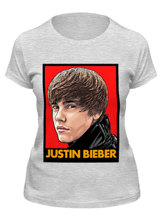 Футболка женская Printio Justin bieber серая XL