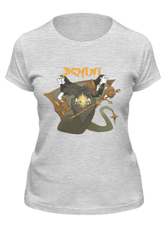 Футболка женская Printio Знак зодиака близнецы серая 2XL