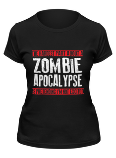 Футболка женская Printio Zombie apocalypse черная L