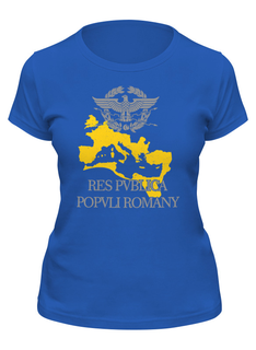 Футболка женская Printio Spqr rome синяя 2XL