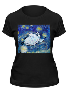 Футболка женская Printio Starlamb черная 2XL