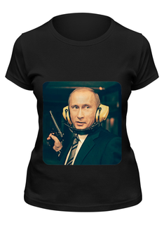 Футболка женская Printio Vladimir putin черная 2XL