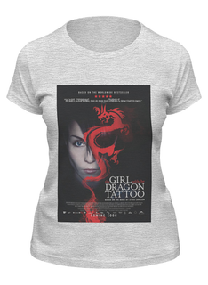 Футболка женская Printio Девушка с татуировкой дракона серая M