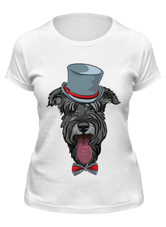 Футболка женская Printio Шнауцер белая S