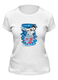 Футболка женская Printio Бегущая по снегам серая 2XL