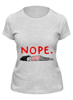 Футболка женская Printio Nope. серая S