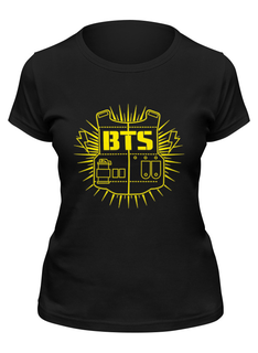 Футболка женская Printio Bts черная 2XL