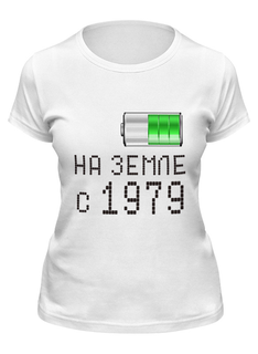 Футболка женская Printio На земле с 1979 белая 2XL